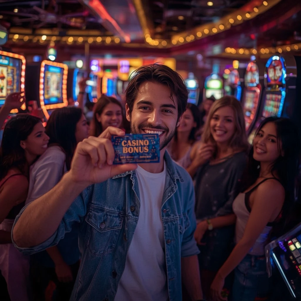 una persona con un bonus del casinò BET2020 CASINO